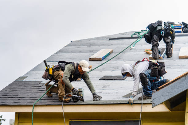 Professional Roofing technician working in Highland, MI